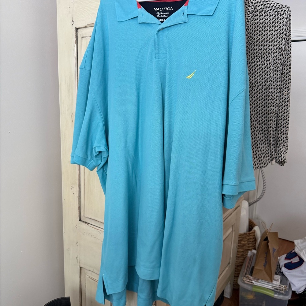 Nautica Men's Light Blue Polo Shirt